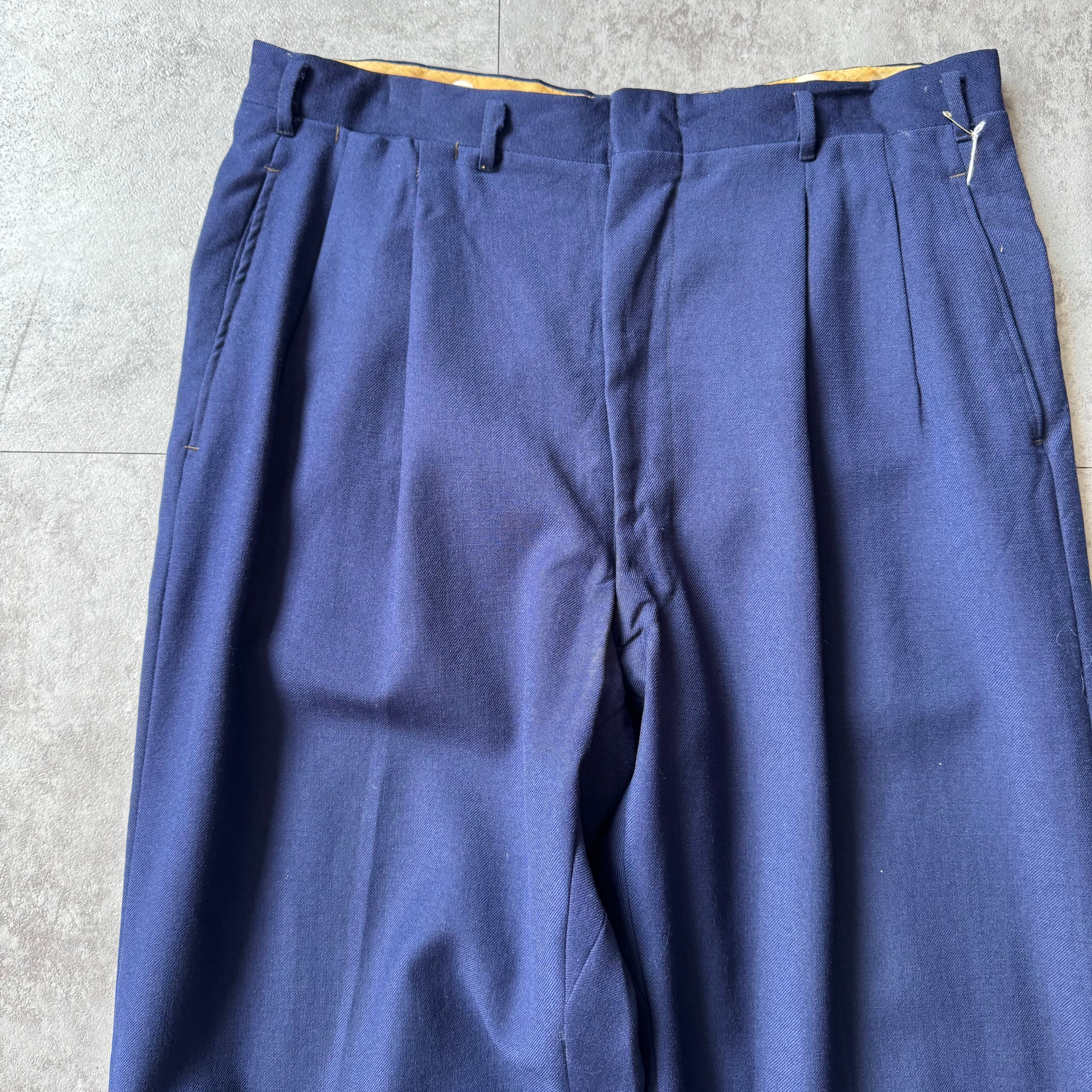 1950's US Vintage 2tuck Wool Gab Slacks / 50年代 アメリカン