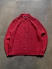 LANDS’ END ランズエンド ハーフジップ ケーブルニット セーター 赤 L