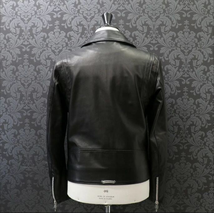 CHROME HEARTS クロムハーツ ジャケット レザー ブラック　M CHROME HEARTS クロムハーツ レザージャケット | chromehearts