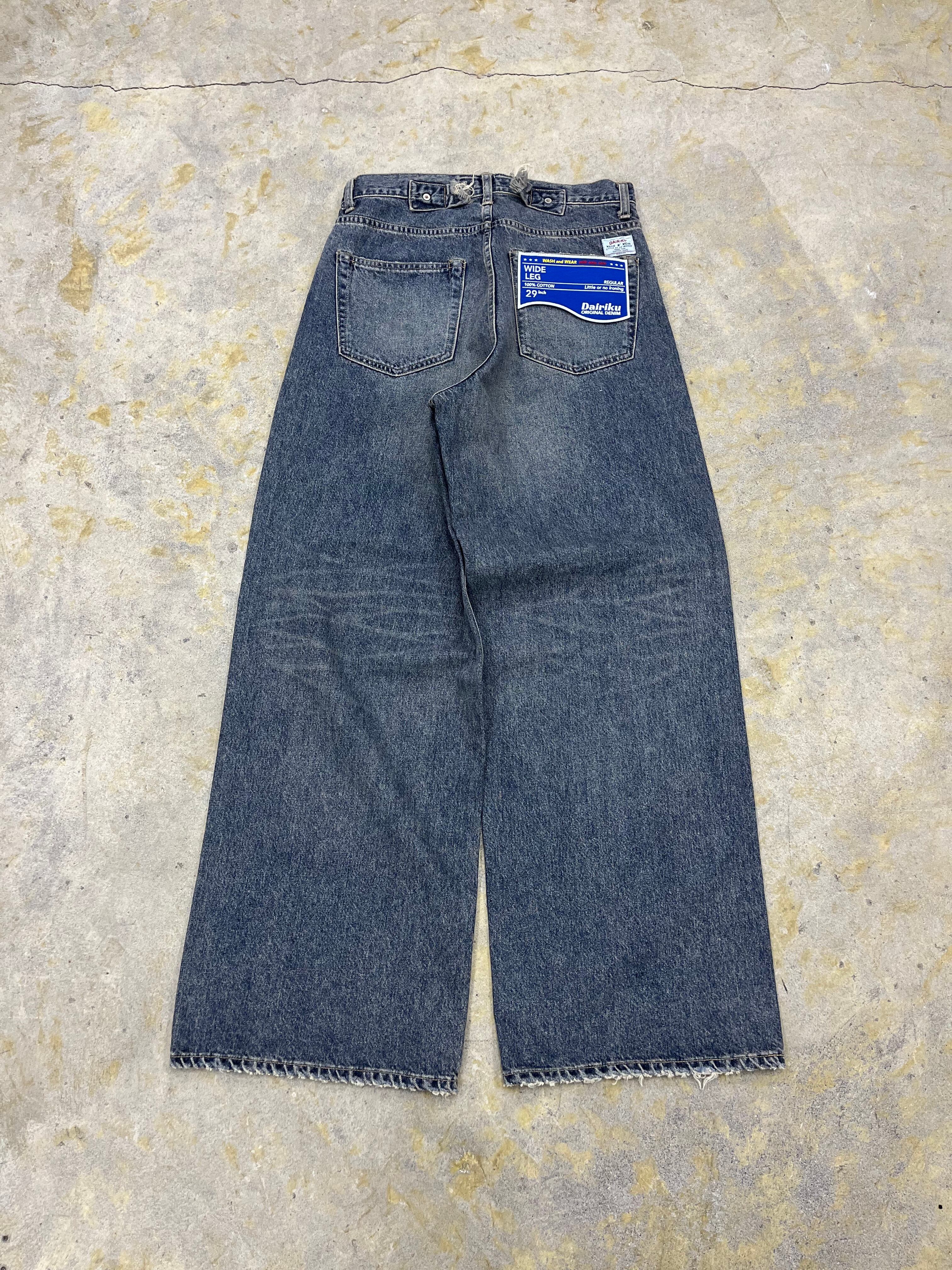 Dairiku Wide Vintage Denim Pants/ indigo