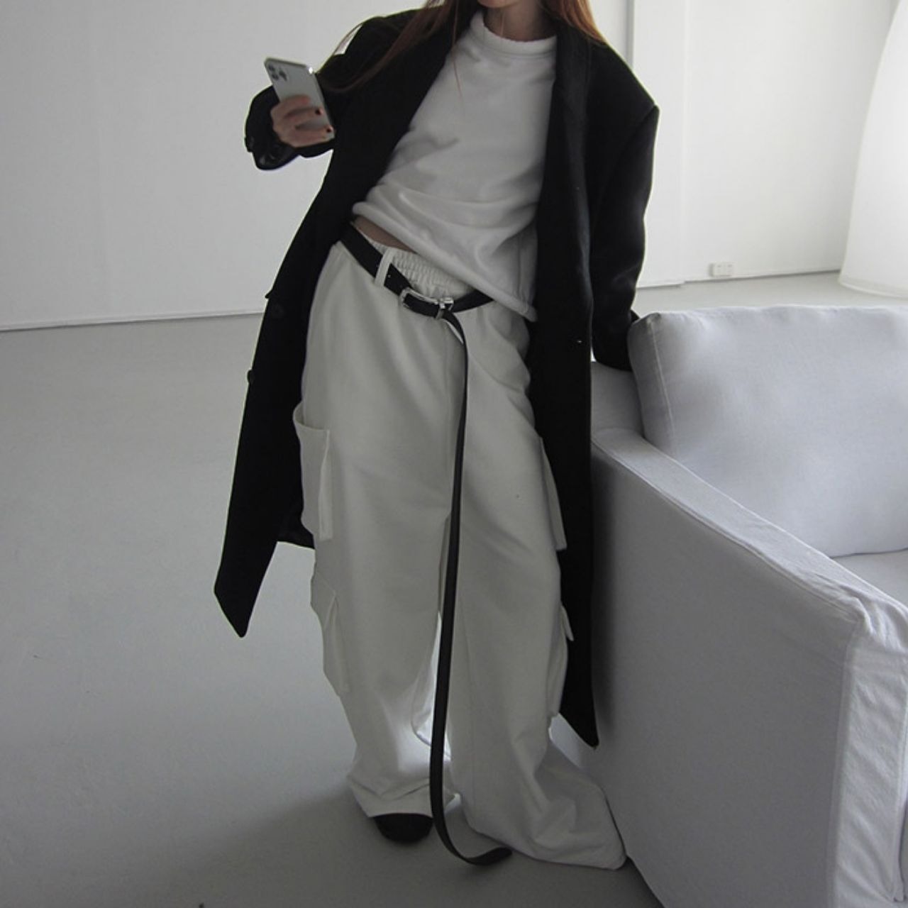 裏フリーススウェットカーゴパンツ　LT0040023