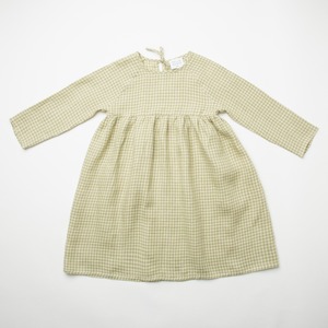 Nellie Quats/Hopscotch Dress - Pistachio Mini Check Linen