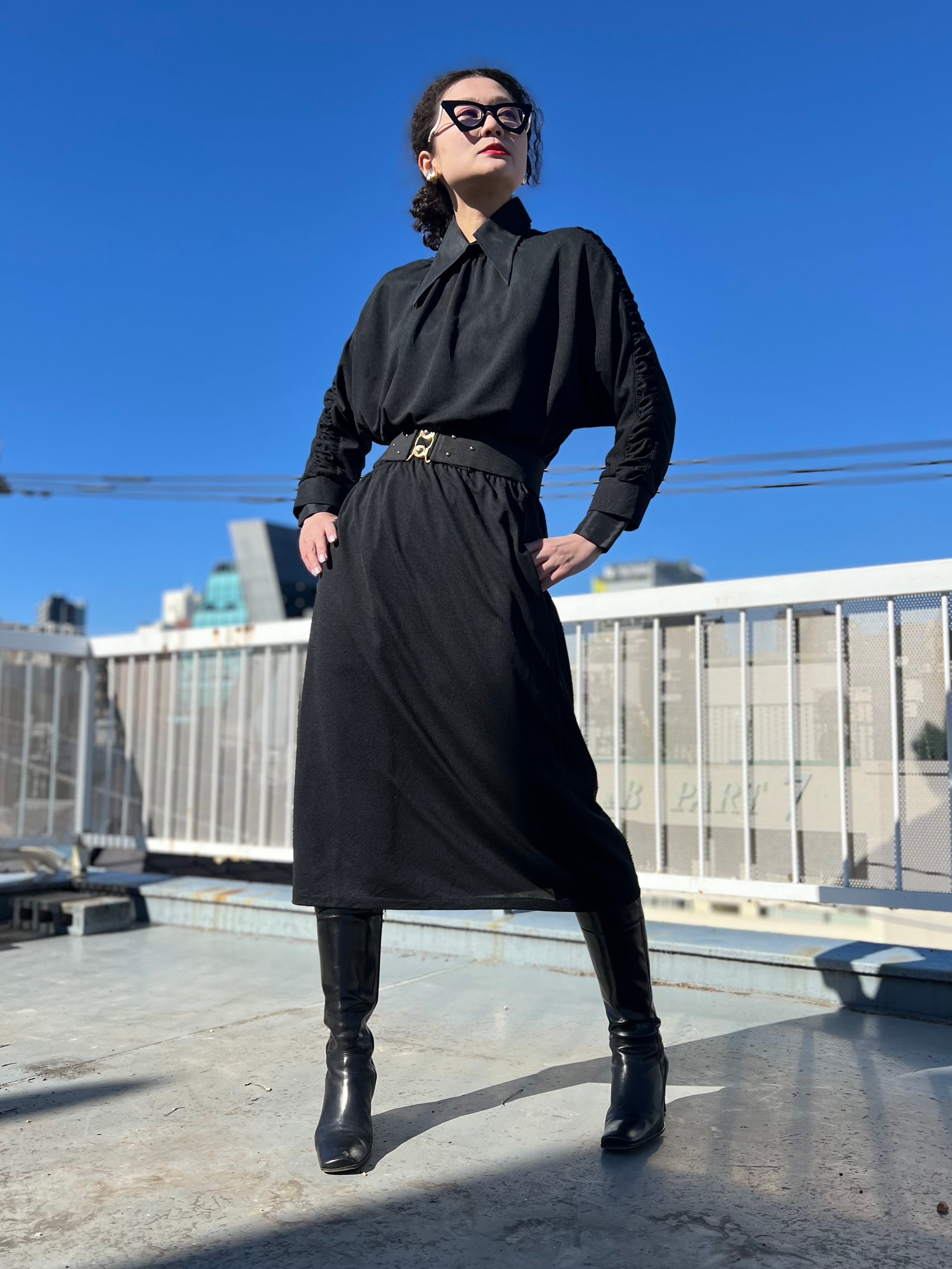 Vintage Germany black dress ( ヴィンテージ ドイツ ブラック ワンピース )