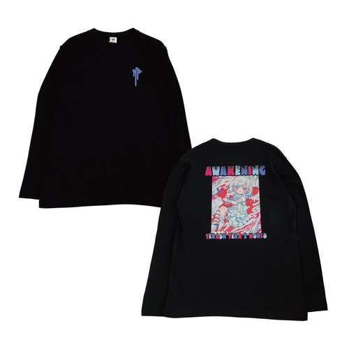 【寺田てら】L/S T-shirts（BLACK）