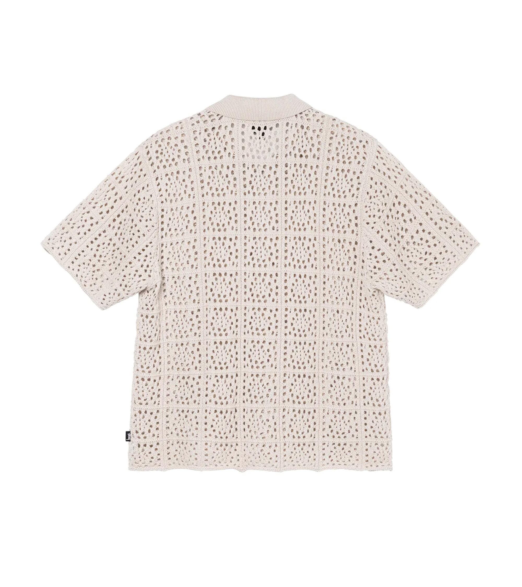 STUSSY CROCHET SHIRT  シャツ　M