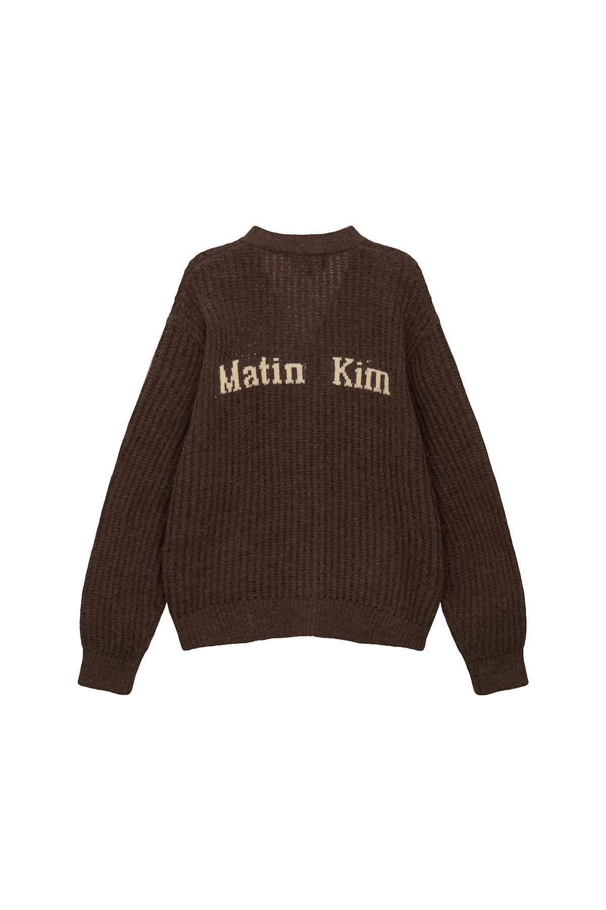 Matin Kim] HAIRY CROCHET CARDIGAN FOR MEN IN BROWN 正規品 韓国