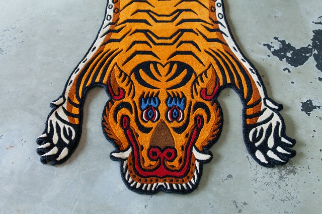 Tibetan Tiger Rug 《Mサイズ•ウール001》チベタンタイガーラグ