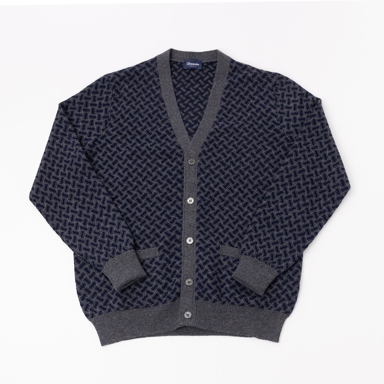 Drumohr ドルモア ショールカラー ケーブル ニット カーディガン 44