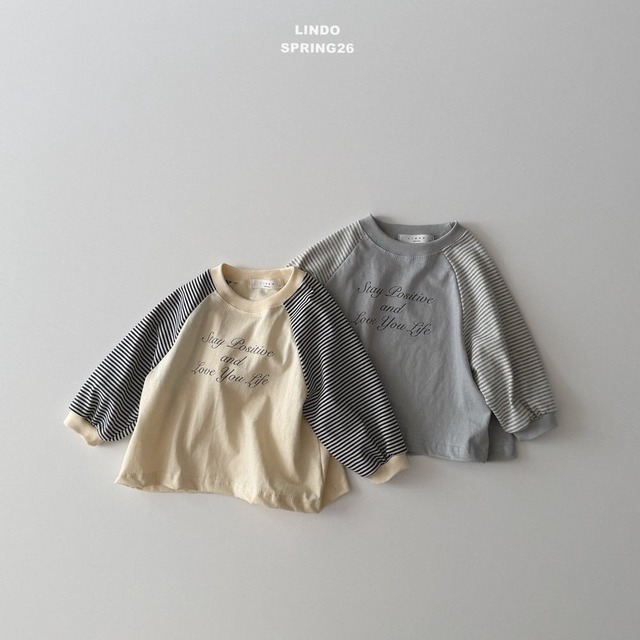 【取寄】lindo｜color block raglan tee｜バイカラーラグランT｜XS-XL｜kids｜26 spring