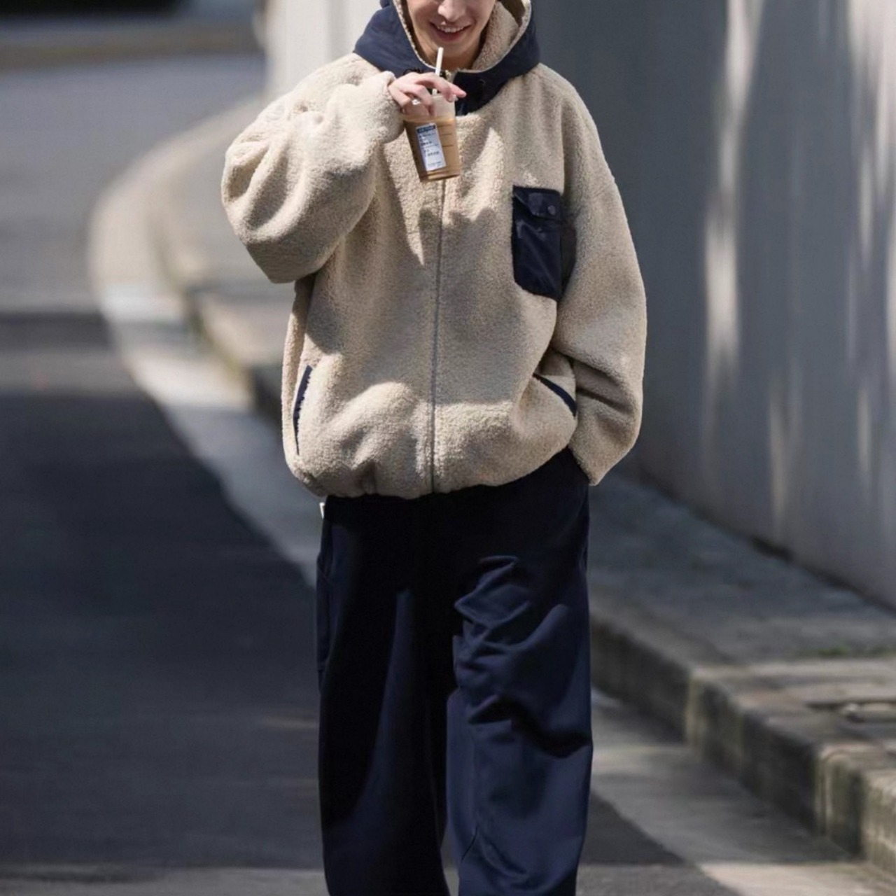 Two-tone fleece zip jacket 1160 - 1