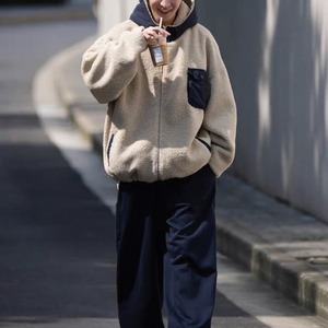 Two-tone fleece zip jacket 1160