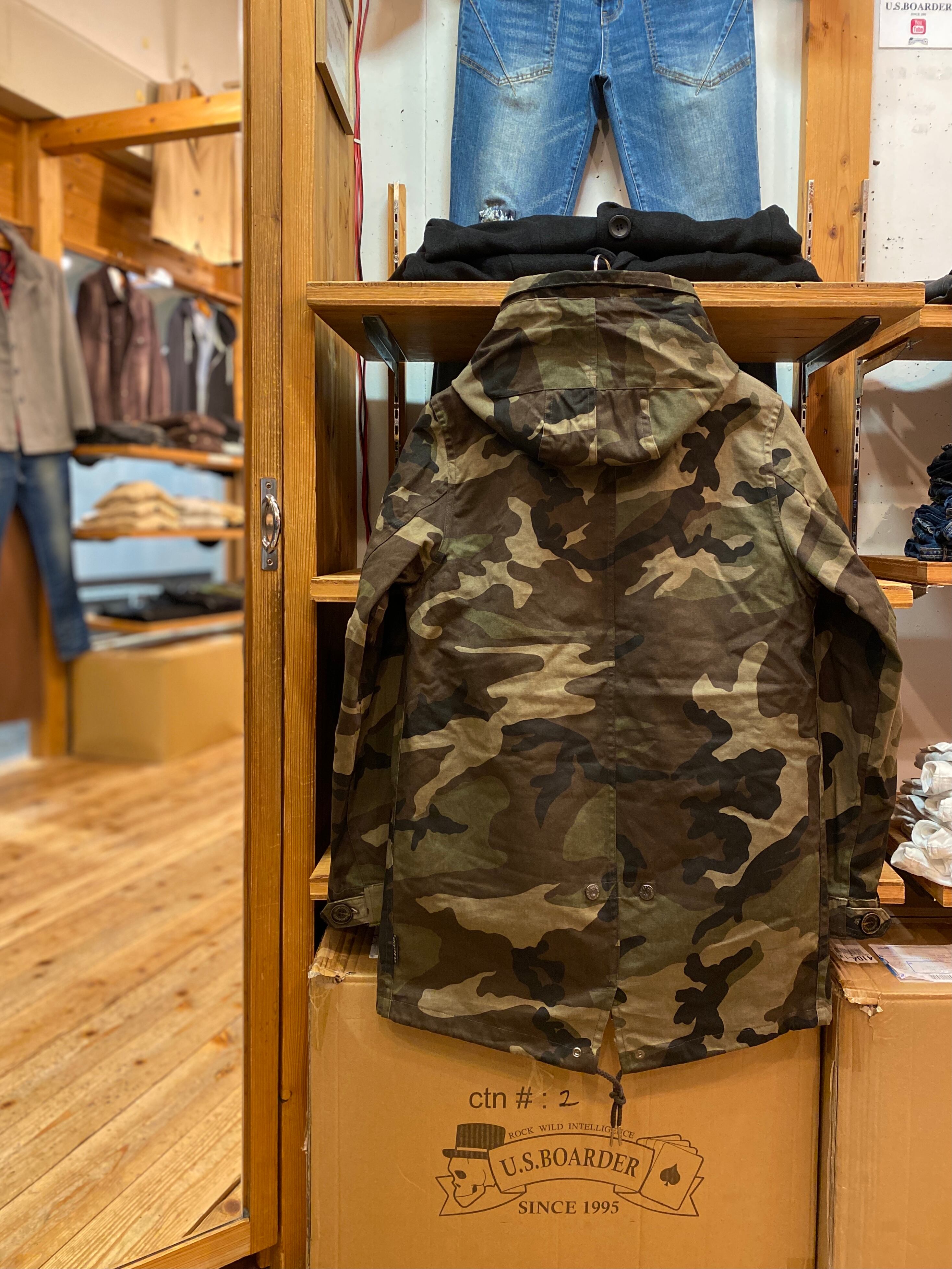 U.S.BOARDER モッズコート カモフードJKT M-51 アメカジ カモフラ 3WAY