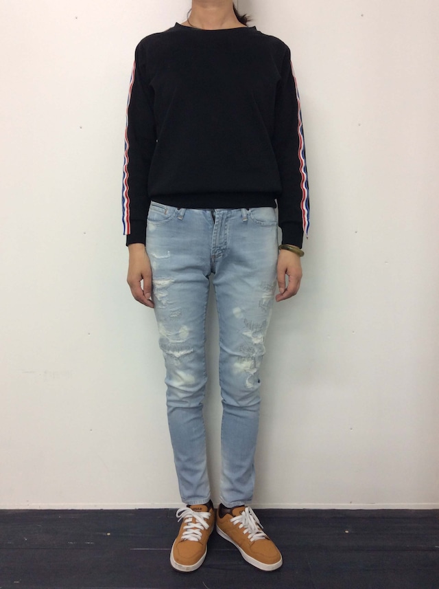 e  JEANS  テーパード パンツ　 azure blue  （e-L805-039)