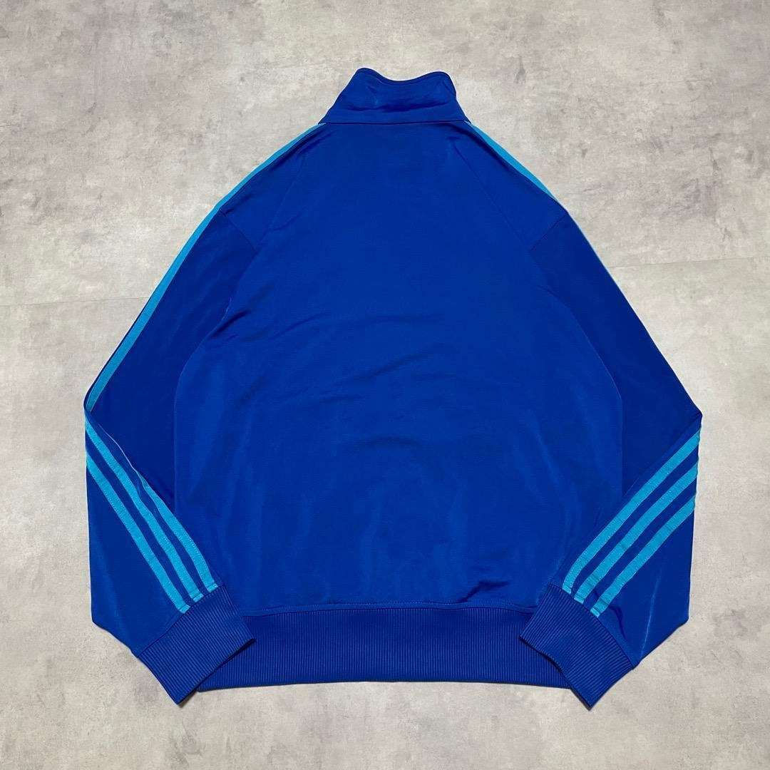 アディダス トラックジャケット ファイヤーバード 古着 刺繍 M 青