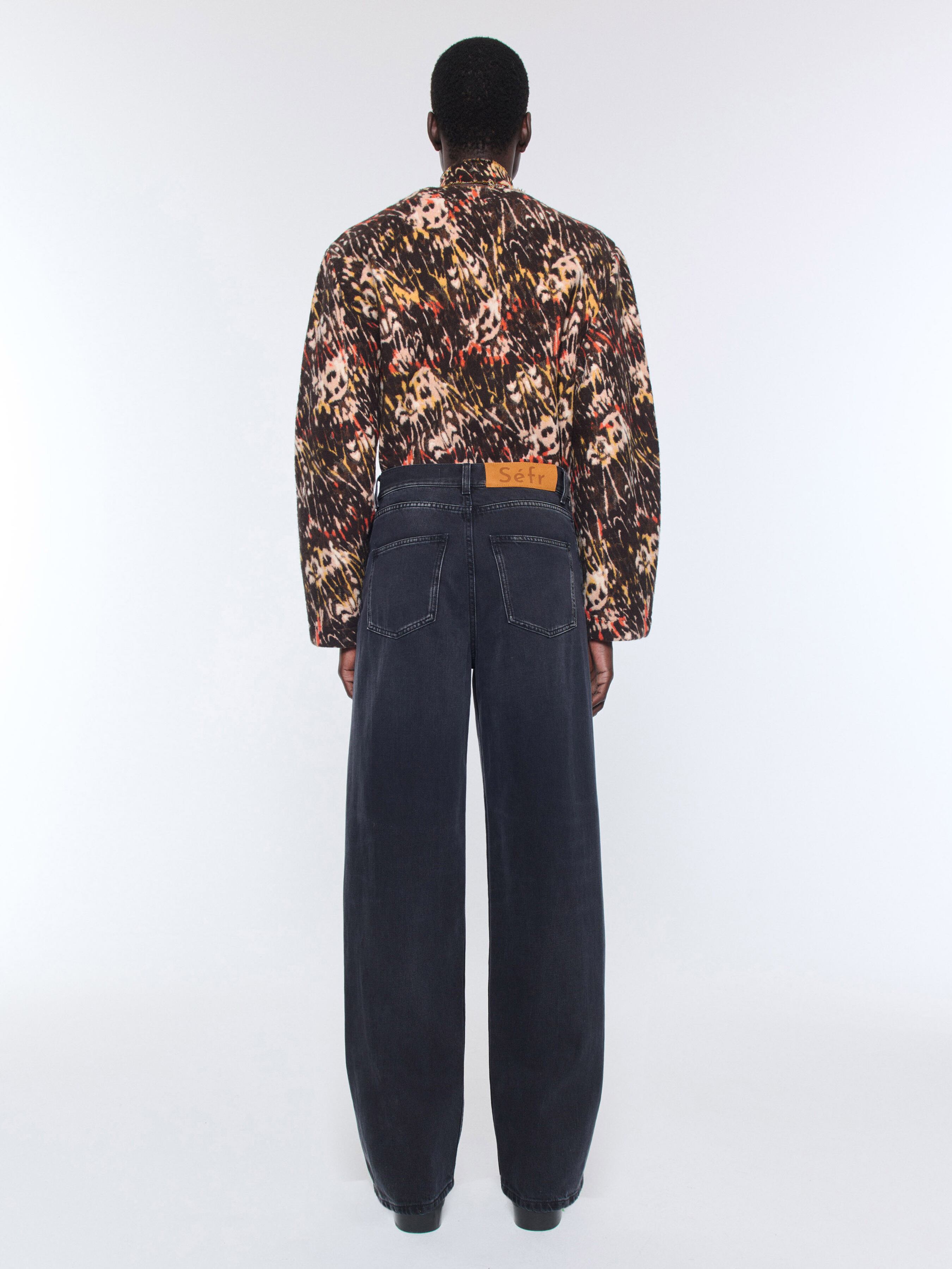 パンツ Sefr Black Straight Cut Jeans 30 Sefr (セファ) / WIDE CUT JEANS CREASED BLACK WASH | aboutfukuoka