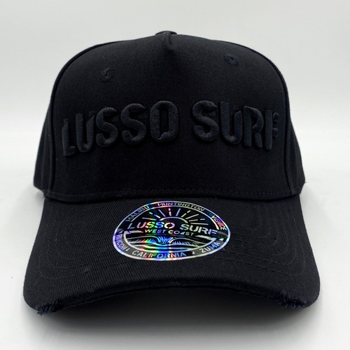 LUSSO SURF Embroidery logo cap【Black/Black】