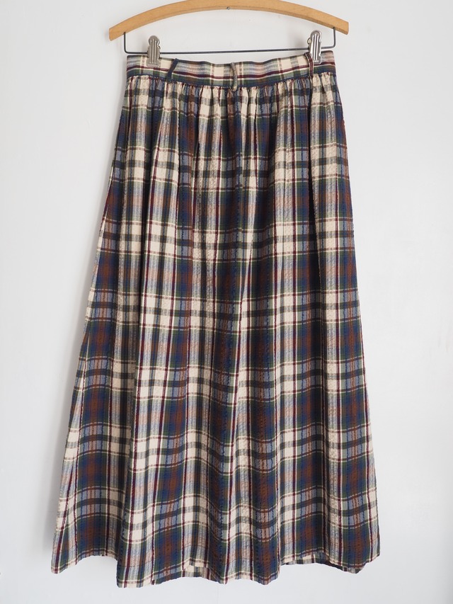 1990’s USA ORVIS Seersucker Plaid Skirt