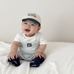 【BABY】ストライプサロペット