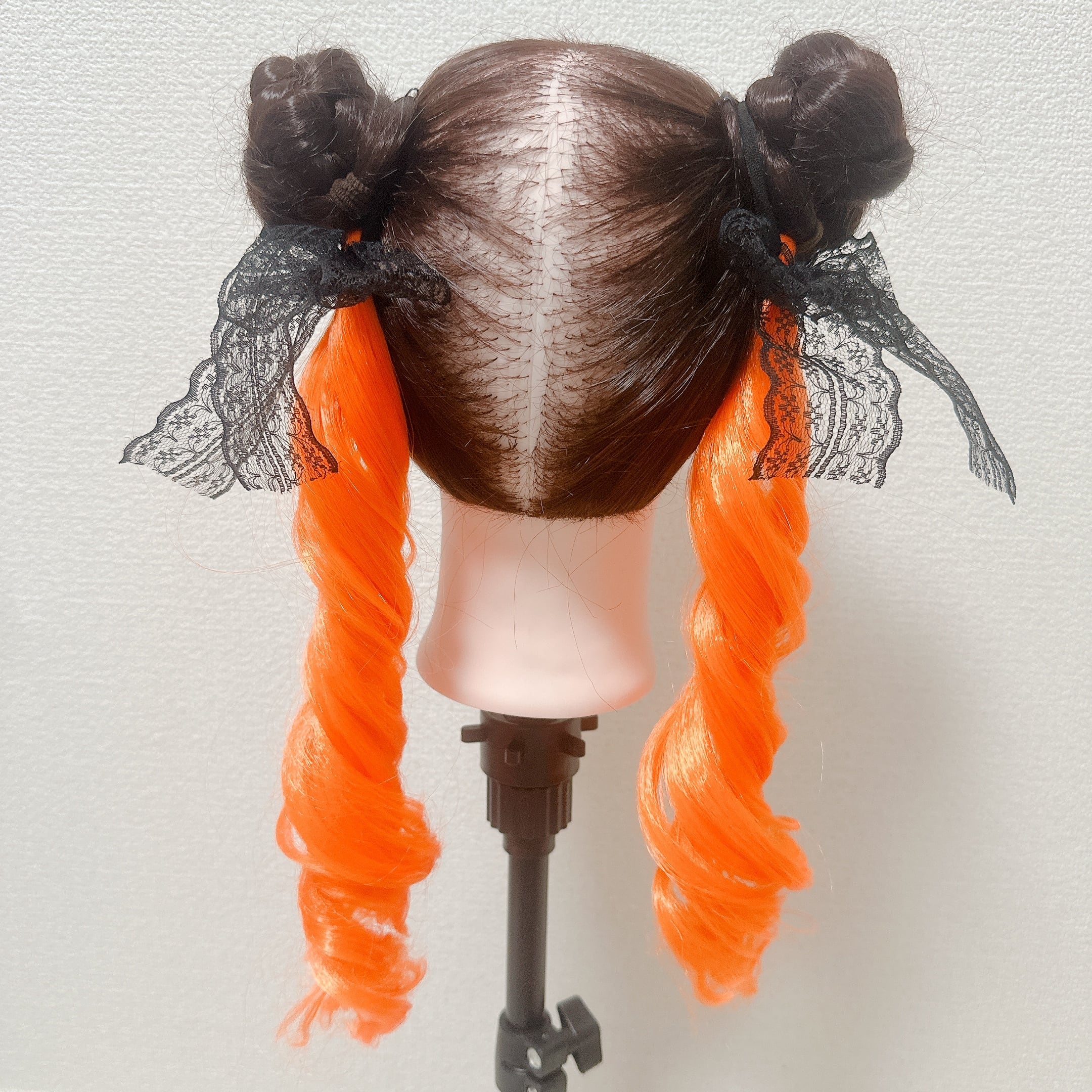 ヘアゴムエクステ 編みおろしカール ツインテール 2本 | aglaiahandmade