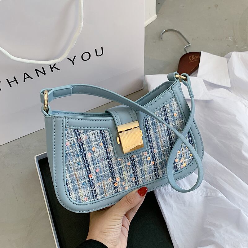 Shangxin小さなバッグ女性バッグ2020夏の新しいトレンディなファッションネット赤い脇の下バッグワイルドウエスタンスタイルワンショルダーバゲット Tiancai_Wing_Bag2347714