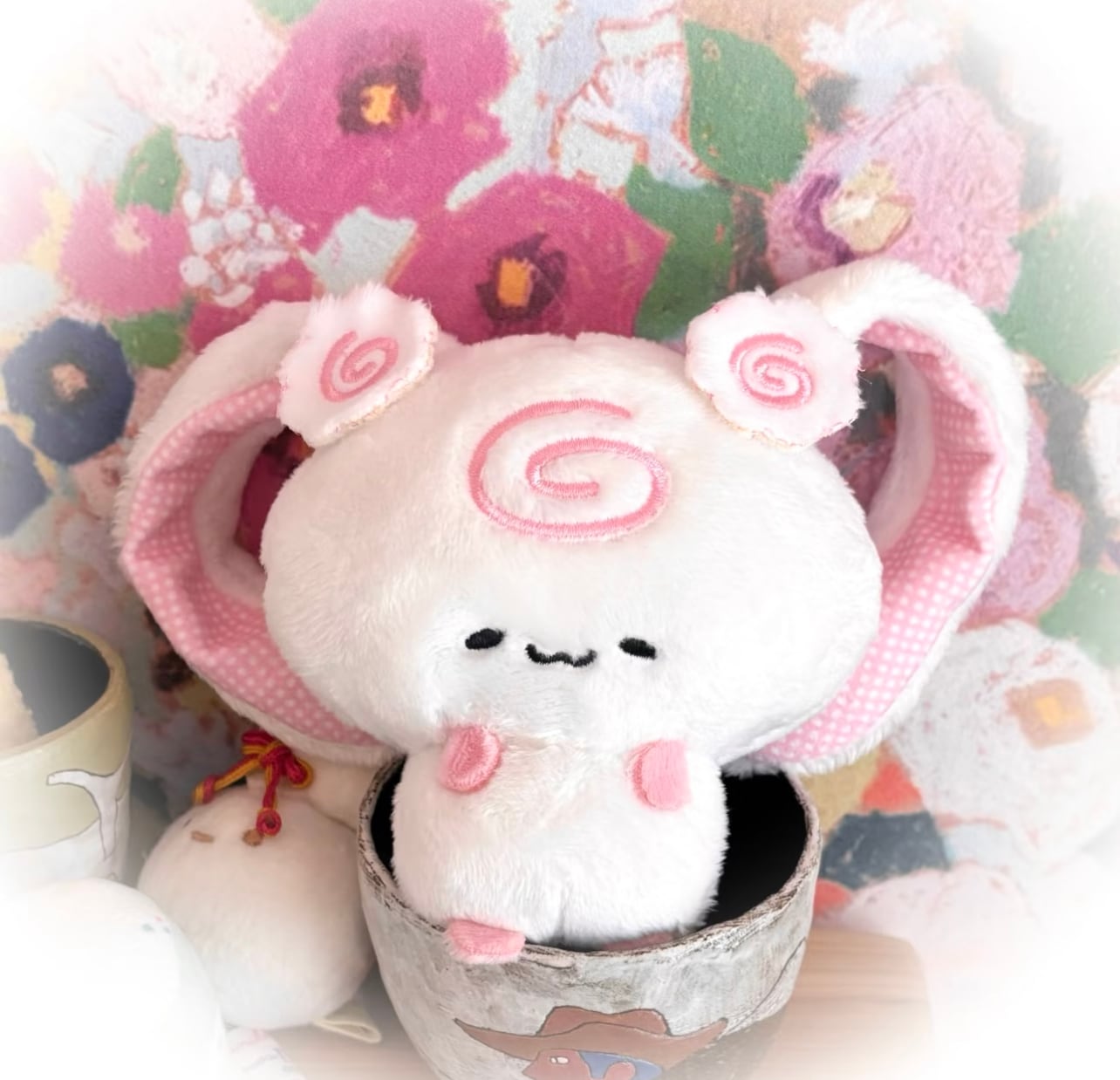 ✿10cm✿魚板兎 骨なし海外ぬいぐるみかわいい無属性cotton doll 綿