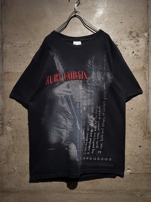 【Caka】"Kurt Cobain"  00's Print Design S/S T-shirt