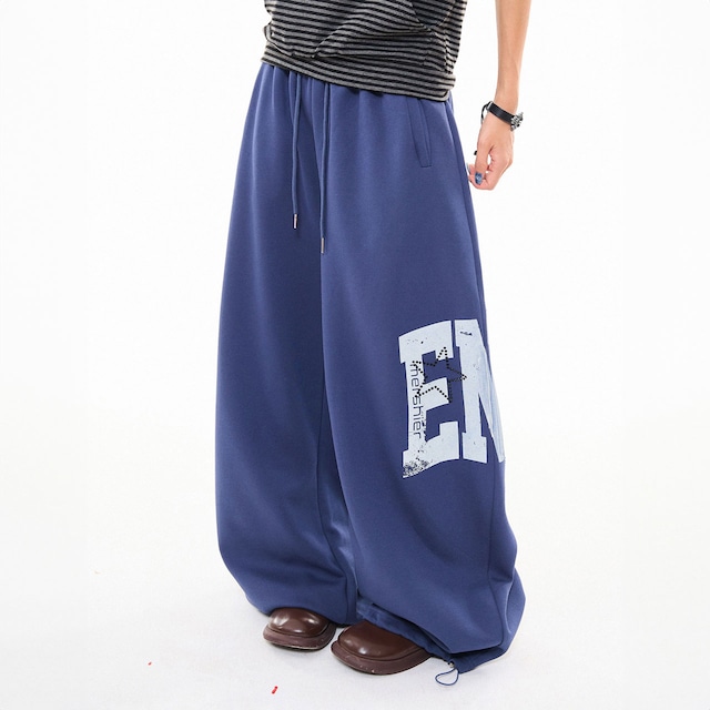エンドロゴストリートワイドスウェットパンツ 2col R00845