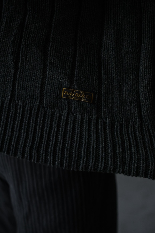 OK／90's "polo by Ralph Lauren" Vneck cotton knit