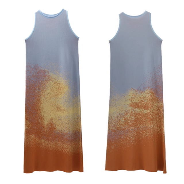 グラデーションサマーニットワンピース　10903