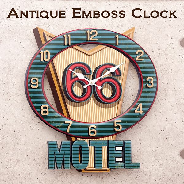 アメリカンクロック★時計★ガレージ★ルート66★ネオンクロック★ヴィンテージ加工 アメリカンクロック☆時計☆ガレージ☆ルート66☆ネオンクロック