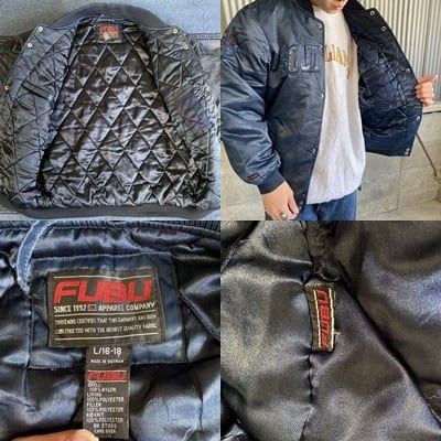 90年代 ビンテージ FUBU フブ ナイロンスタジャン メンズL相当 古着 