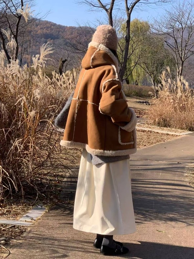 (予約) AREING / Chanel mouton coat 2color