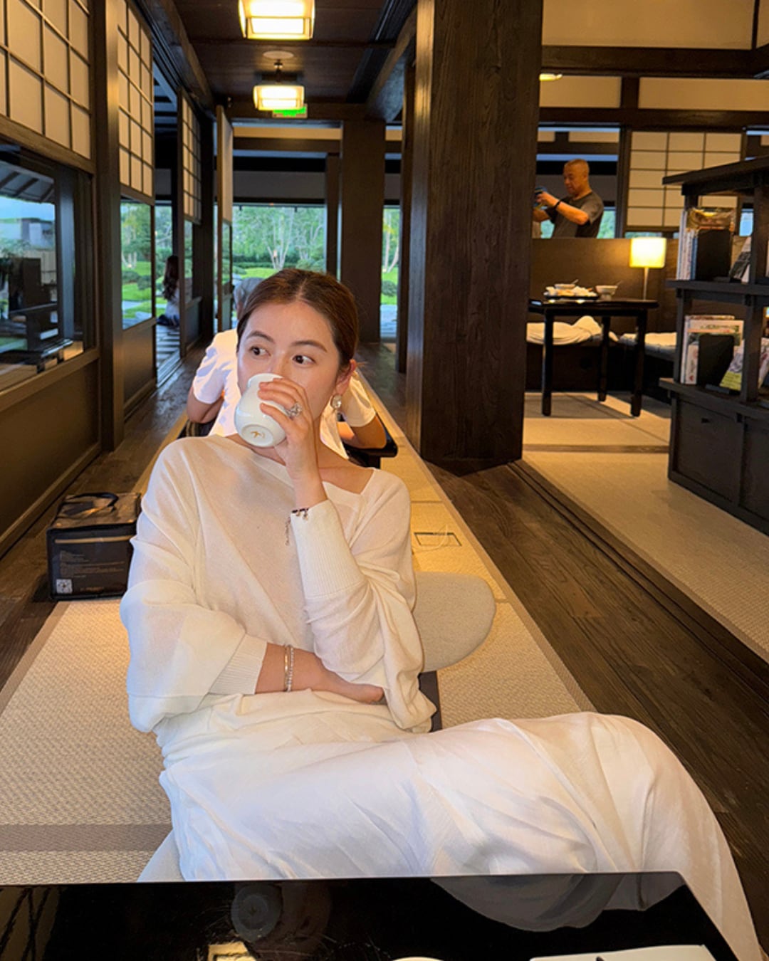 シルクブレンドリラックスドレープトップス S25171