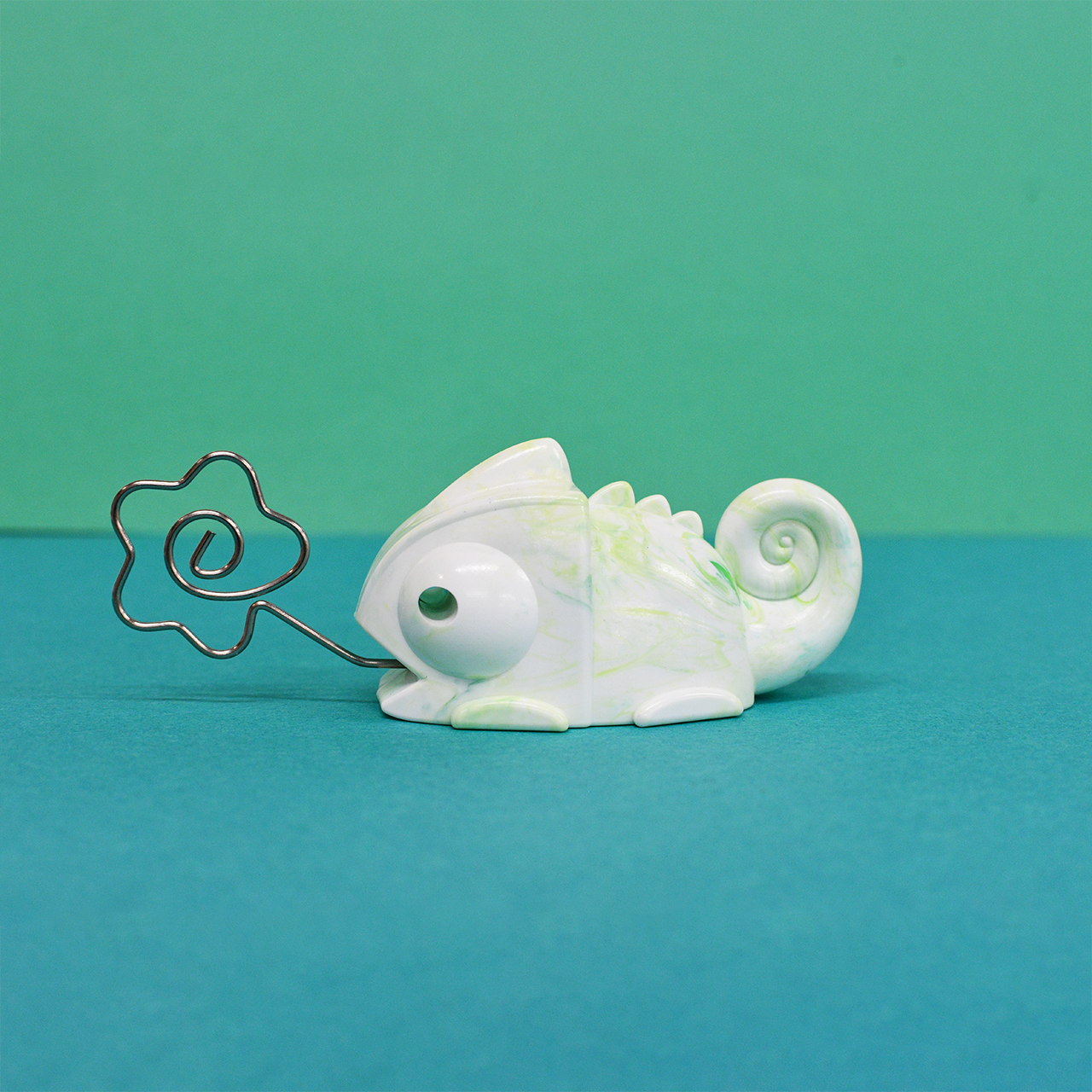 カメレオンメモスタンド(白+緑茶マーブル)