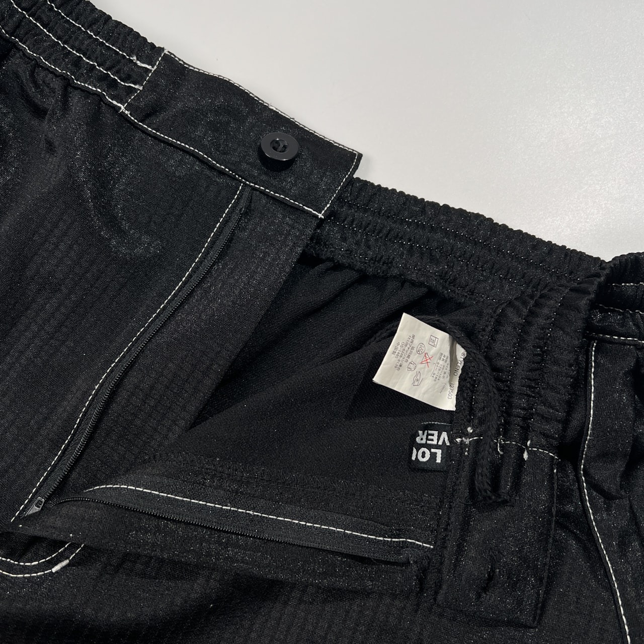 LOUIS VERSUS ルイバーサス ロゴ刺繍 ジャージ トラック パンツ サイズ M /ブラック/メンズ