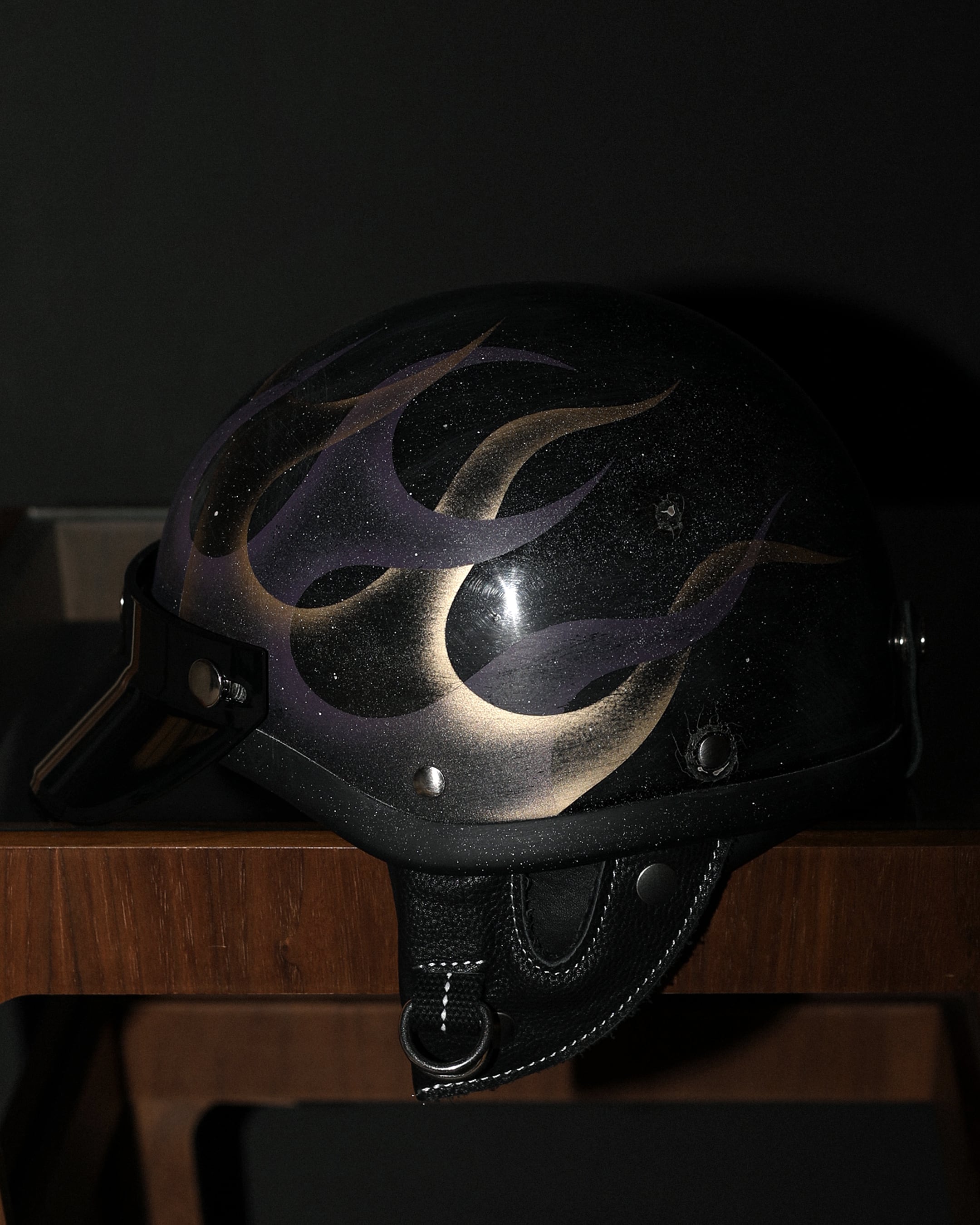 送料無料】AGING CLASSIC FLAMES JET HELMET | BARYFROMTHENORM