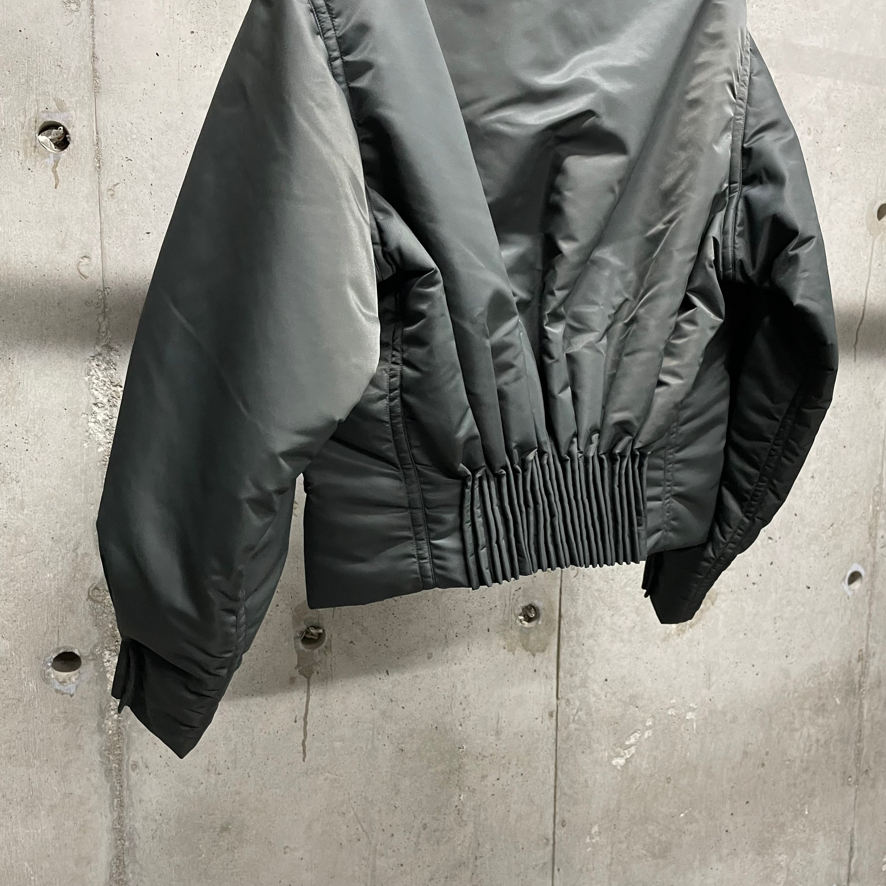 RAINMAKER】BUMPY GATHERED BOMBER JACKET_CHARCOAL | marfa store