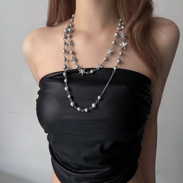 star pearl long necklace la2994