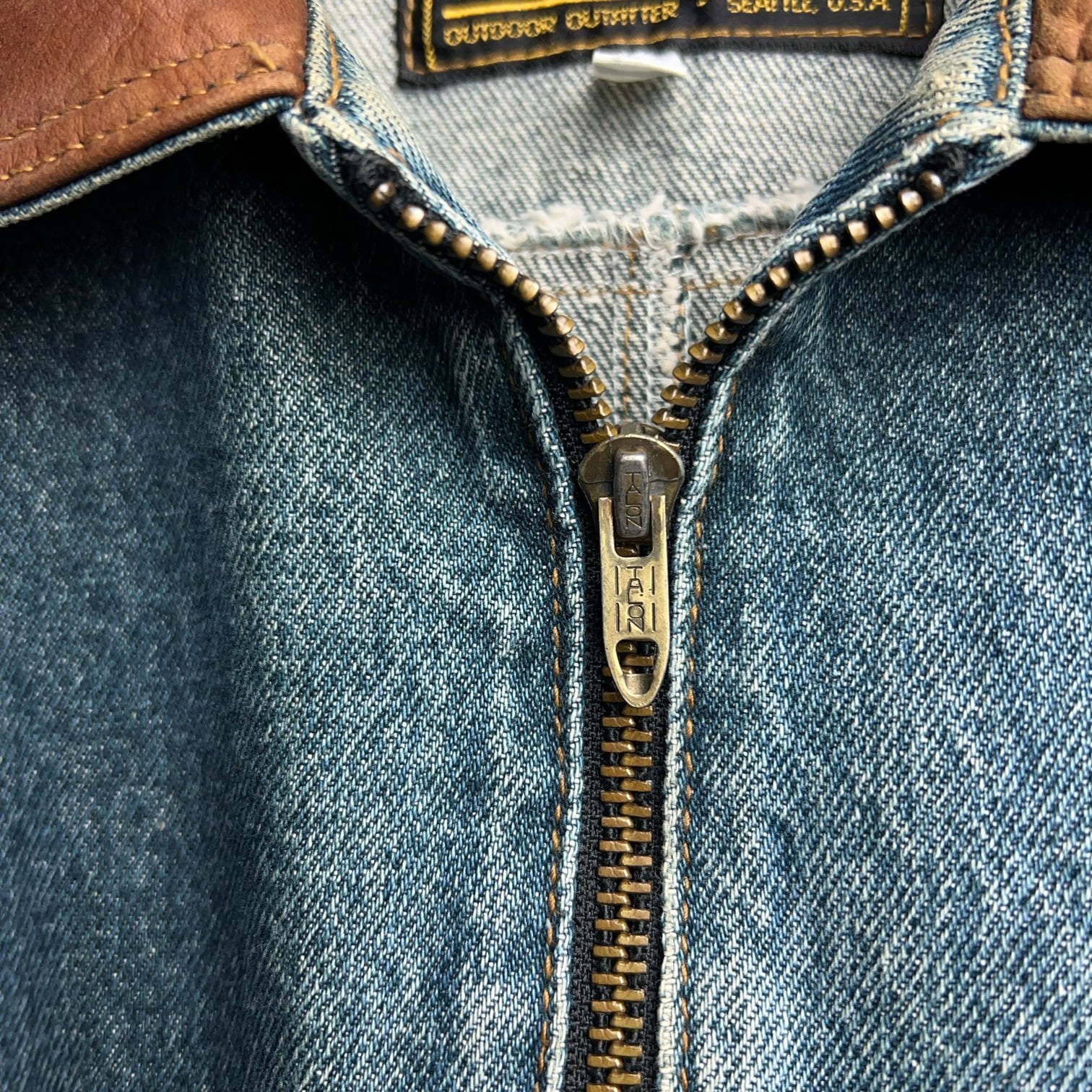 80's~90's Eddie Bauer Denim×Leather Jacket 80年代 90年代 エディ