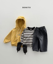 【取寄/韓国直送】BONITO 26/AT 2カラーストライプしぼりTシャツ｜夏服｜韓国子供服