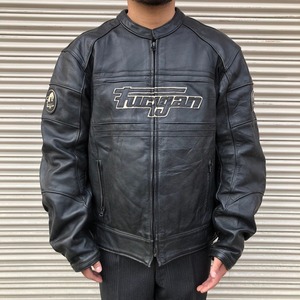 Furygan フュリガン フランス フレンチ ライダースジャケット ヴィンテージ フランス軍 レザー レーシング モーターサイクル バイカー 2XL