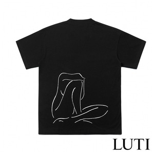 【LUTI/ルーシー】LONELY LOVER KNIT Tシャツ / BLACK ブラック