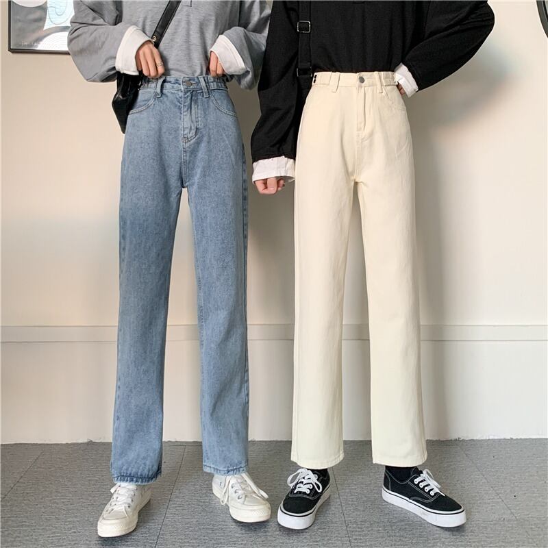 ウェストジーンズ スプリング薄手ルーズスタンダードパンツ レトロ 春物 YY-ファッション921135161