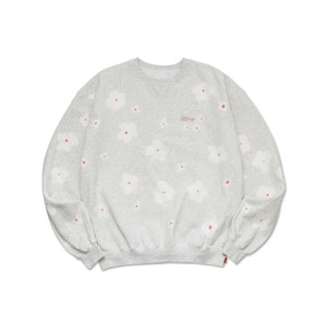 WHIMSY / FLOWER TIE-DYE CREWNECK / GREY
