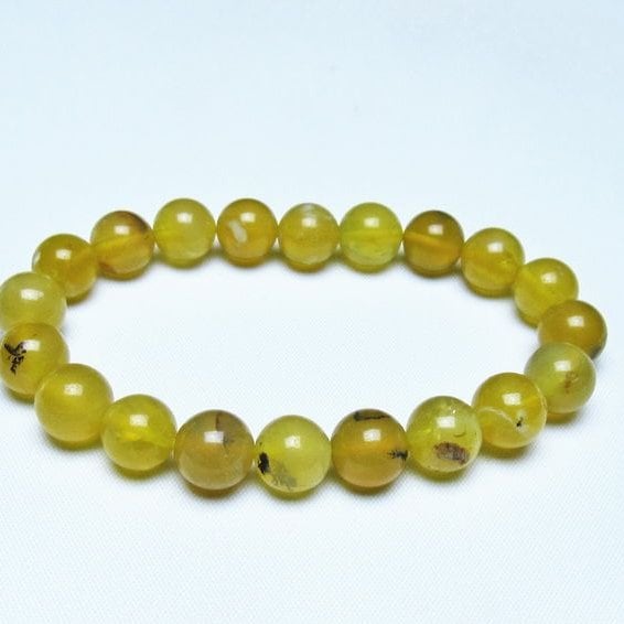 オパール ブレスレット 10mm イエローオパール コモンオパール 一点物 メール便可 [M便 1/10] 111-48713