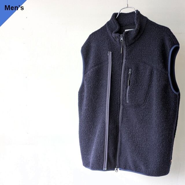 melple ウールパイルベスト Marced Wool Vest (Navy)