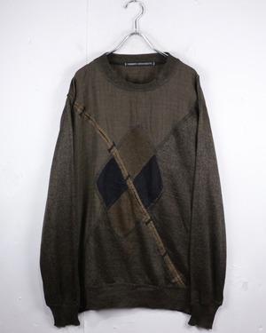 【Caka act2】“UMBERTO GINOCCHIETTI” Switching Design Vintage Pullover