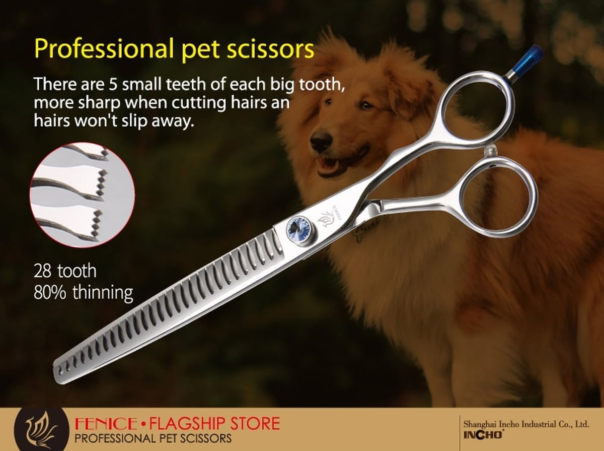 セニングシザー ペット用 80% 7インチ 7.5インチ 8インチ 梳きバサミ