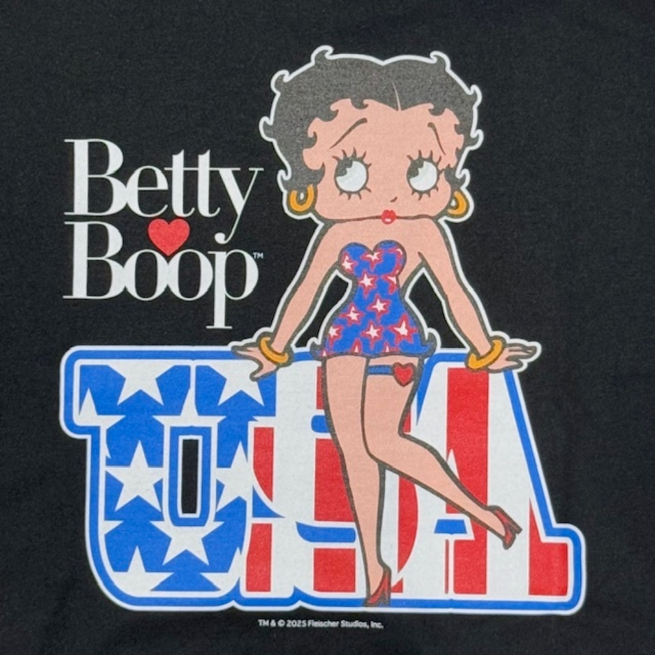 【BettyBoop】USA Tシャツ《BLACK》