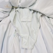 社交ダンス 衣装 スタンダードドレス ワンピース ドレス スタンダード 白 水色 フロート レース デモ 競技 ダンス パーティ 発表会 ホワイト系 ブルー系 グラデーション デザイン さわやか スカート 重ね着 エレガント イベント用 ファッション 美しい ステージ衣装 おしゃれ 競技会用